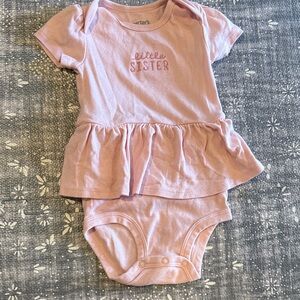 Carter's Pink 'Little Sister' Baby One Piece